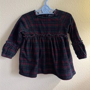 Andy & Evan Plaid Corduroy Long Sleeve Baby Dress Size 3-6 Months